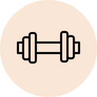 Icon of a dumbbell